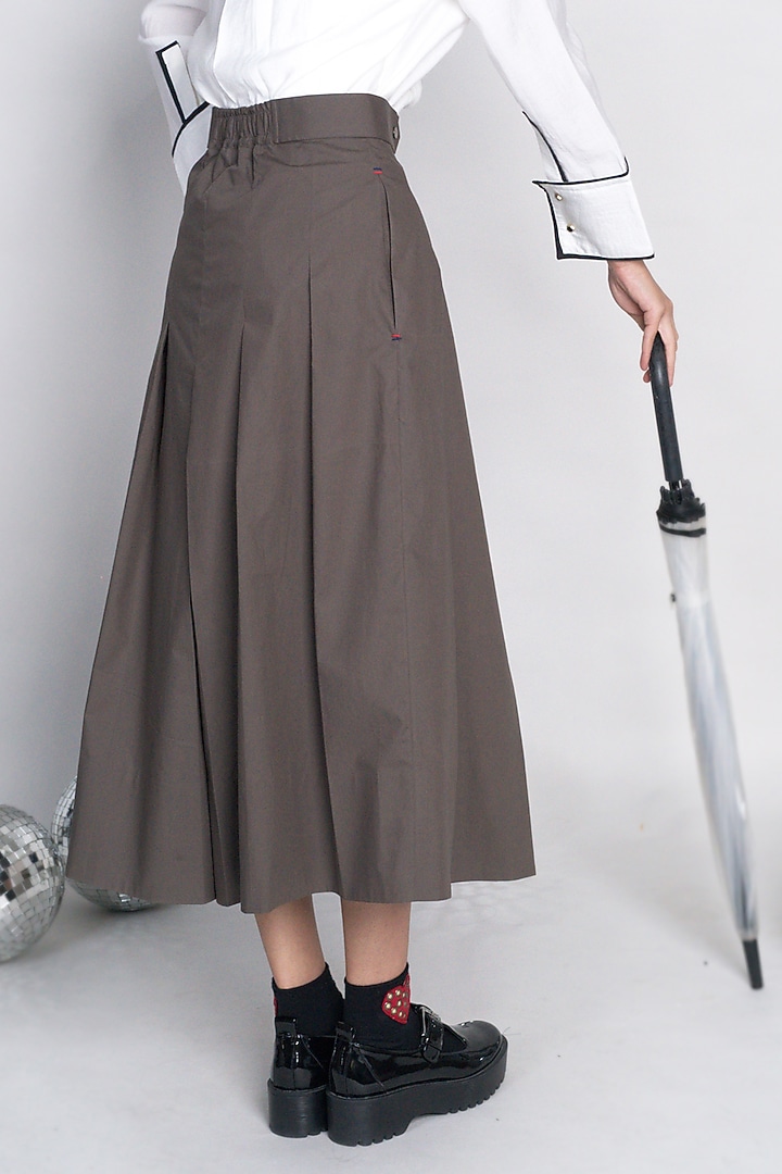 Grey Poplin Culotte Pants by Chillosophy at Pernia's Pop Up Shop