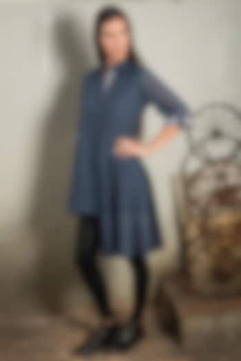 Cobalt Blue Shirt Dress by Chillosophy at Pernia's Pop Up Shop