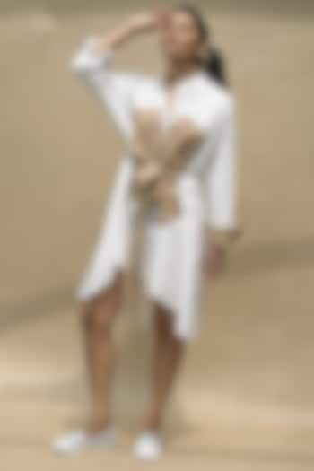 White Shirt Dress With Belt by Chillosophy at Pernia's Pop Up Shop