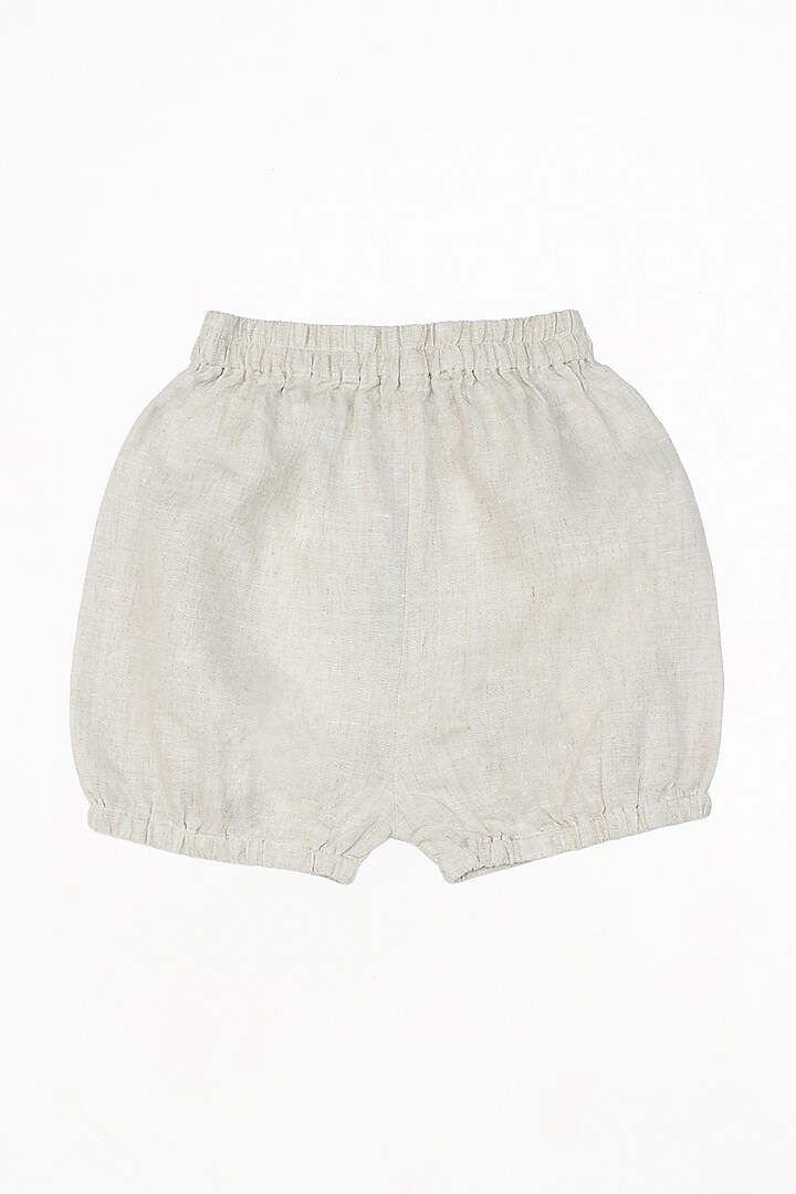 Cream Linen Bloomers For Boys by Chi Linen at Pernia's Pop Up Shop
