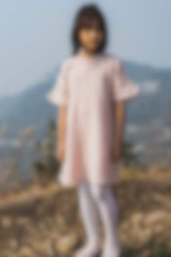 Pink Linen Dress For Girls by Chi Linen at Pernia's Pop Up Shop