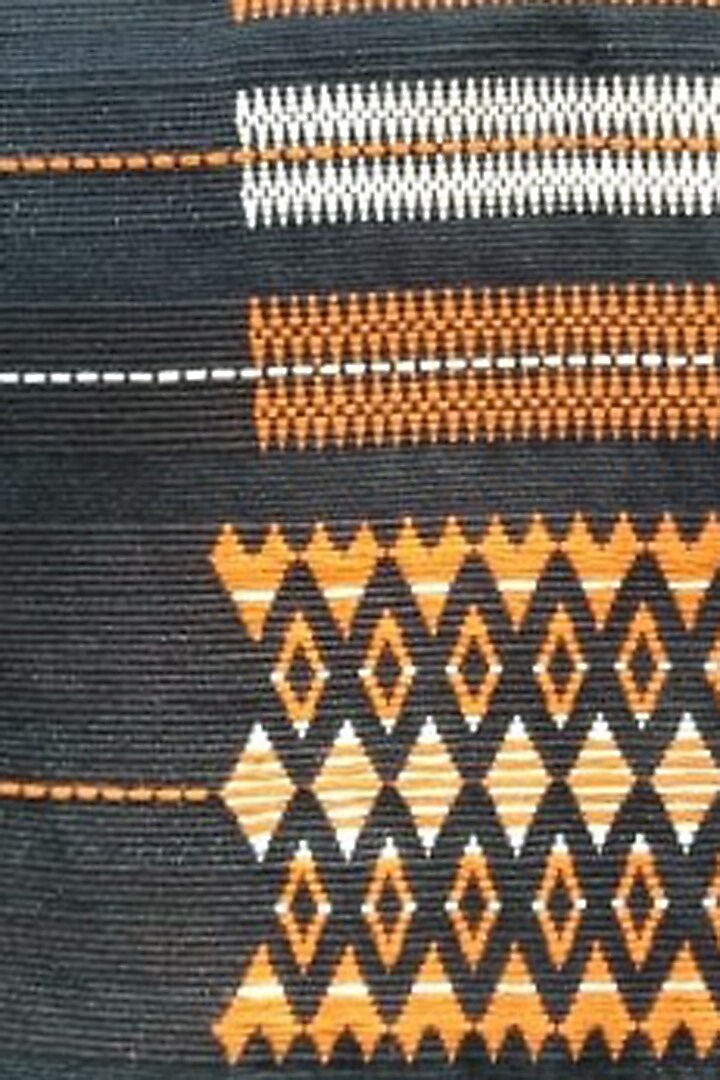 Orange & Black Cotton Handwoven Cushion Covers (Set of 2) by Chizolu at Pernia's Pop Up Shop