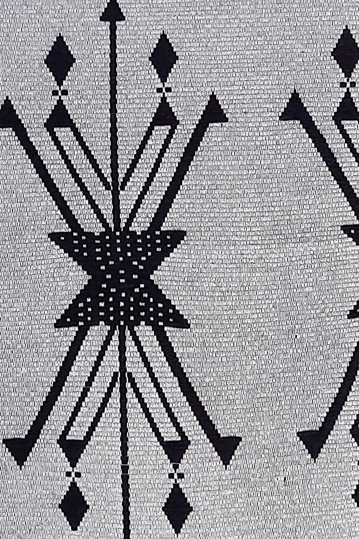 White & Black Cotton Handwoven Sorhi Cushion Covers (Set of 2) by Chizolu at Pernia's Pop Up Shop