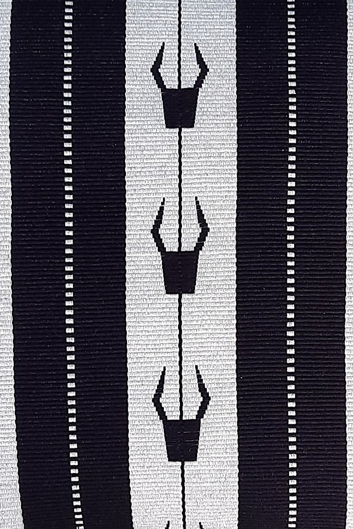 Black & White Cotton Handwoven Mithun Cushion Covers (Set of 2) by Chizolu at Pernia's Pop Up Shop