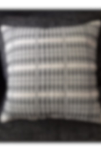 Black & White Cotton Handwoven Diamond Cushion Covers (Set of 2) by Chizolu at Pernia's Pop Up Shop