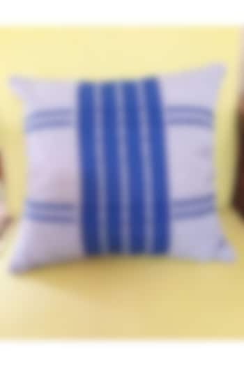 Blue Cotton Handwoven Cushion Covers (Set of 2) by Chizolu