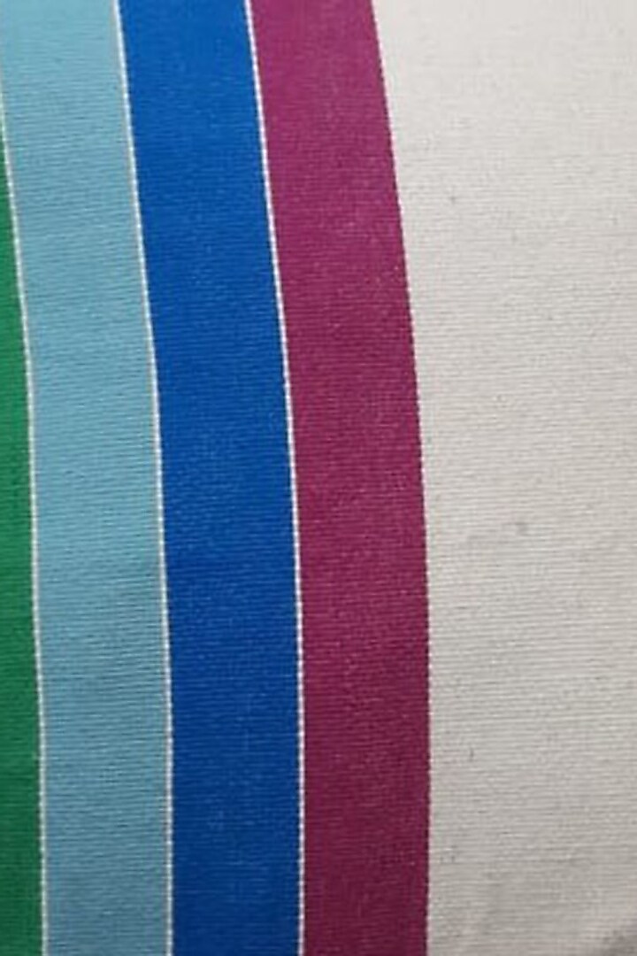 White & Green Cotton Handwoven Cushion Covers (Set of 2) by Chizolu at Pernia's Pop Up Shop