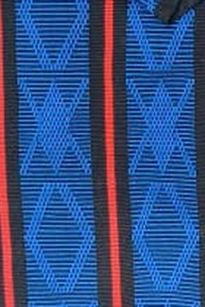 Black & Red Cotton Handwoven Table Runner by Chizolu at Pernia's Pop Up Shop