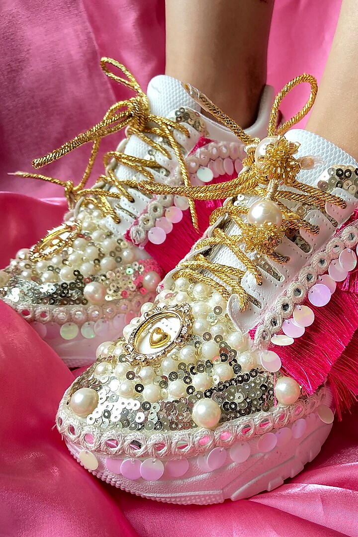 pink rhinestone sneakers