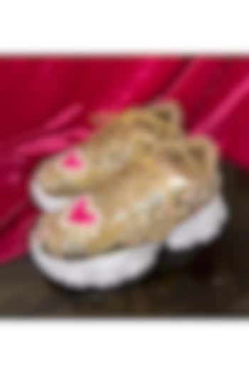 Multi-Colored Vegan Leather Embroidered Sneakers by Chal Jooti at Pernia's Pop Up Shop