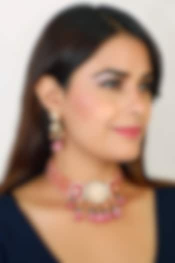 Gold Finish Necklace Set by Chhavi'S Jewels