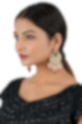 Gold Finish Kundan Chandbali Earrings by Chhavi'S Jewels at Pernia's Pop Up Shop