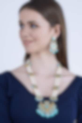 Gold Plated Feroza Necklace Set by Chhavi's Jewels at Pernia's Pop Up Shop