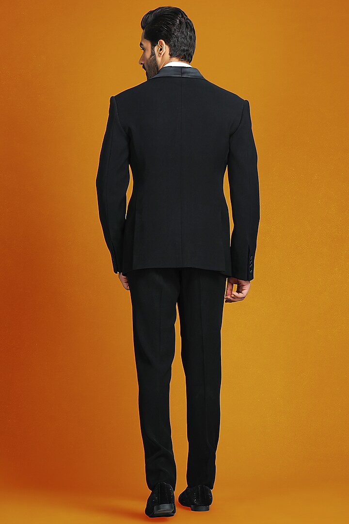 Black Japanese Patchwork Tuxedo Set by Char Chaand at Pernia's Pop Up Shop