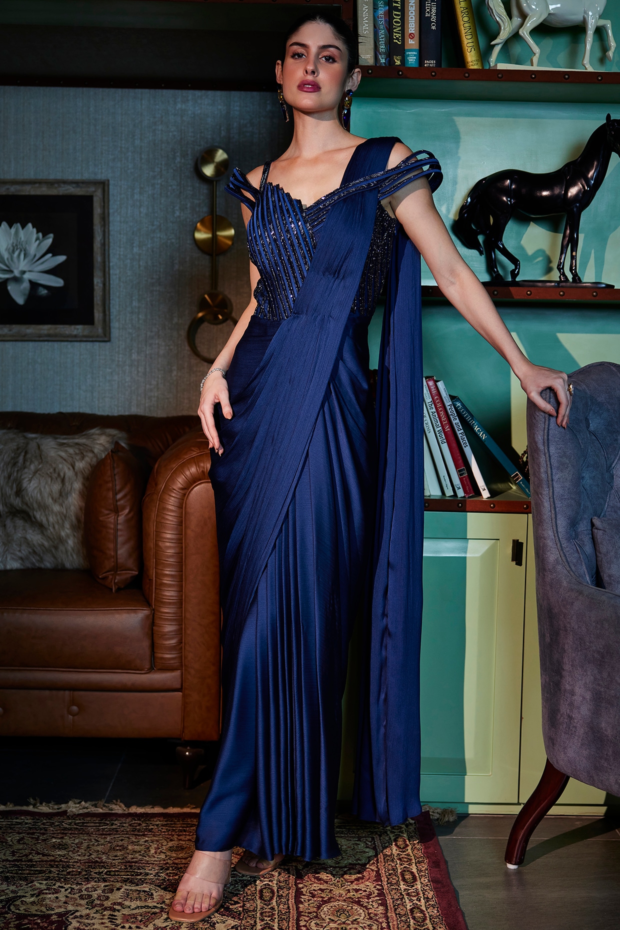 Evening dress made from sari best sale