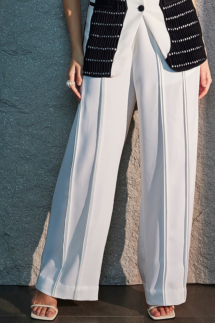 Black & White Imported Crepe Co-Ord Set by CP by Chandini and Priyanka at Pernia's Pop Up Shop