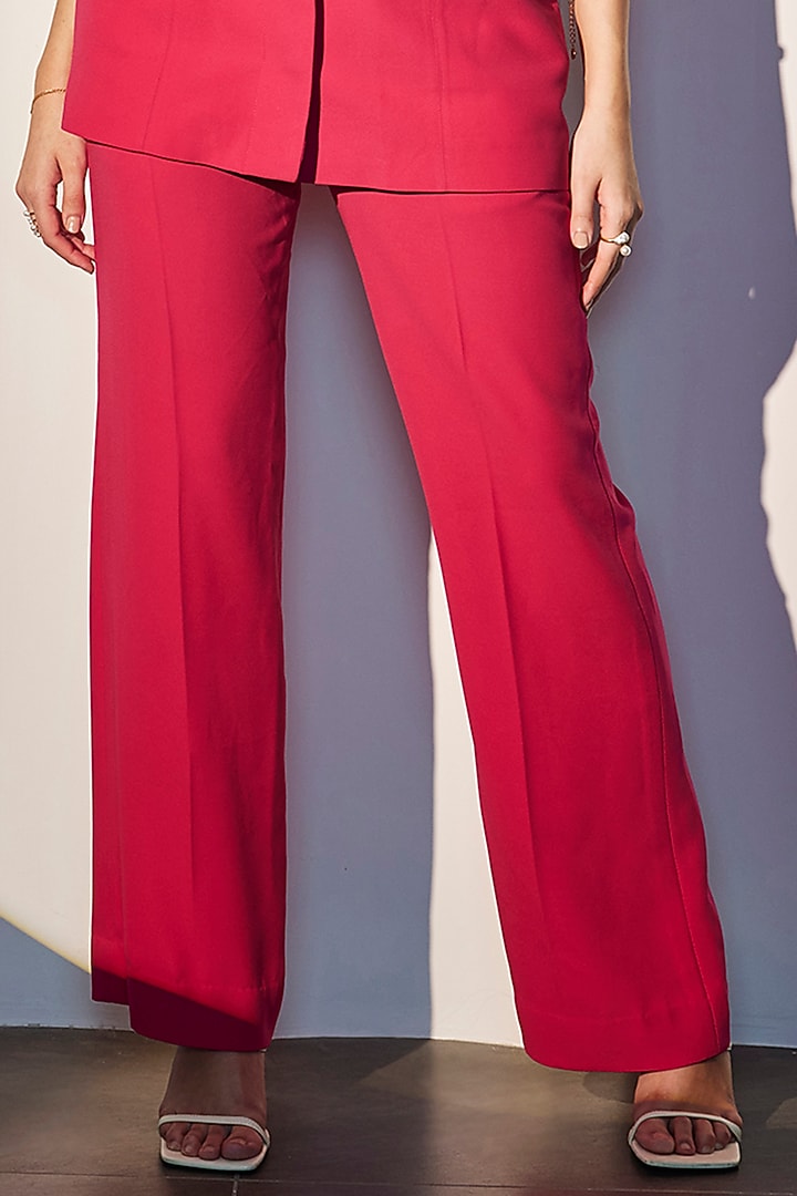 Fuchsia Pink Imported Crepe Co-Ord Set by CP by Chandini and Priyanka at Pernia's Pop Up Shop