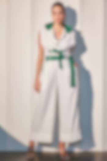 Ivory Imported Crepe Co-Ord Set by CP by Chandini and Priyanka at Pernia's Pop Up Shop