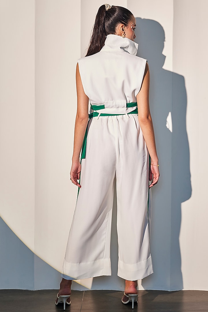 Ivory Imported Crepe Co-Ord Set by CP by Chandini and Priyanka at Pernia's Pop Up Shop