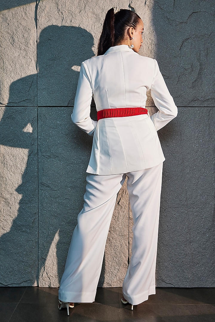 Ivory Imported Crepe Blazer by CP by Chandini and Priyanka at Pernia's Pop Up Shop