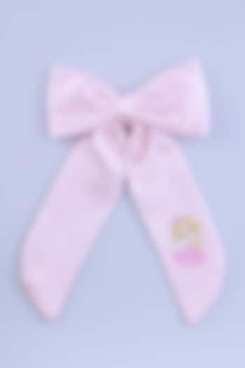 Pink Satin Handcrafted Princess Bow Hair Clip For Girls by CHOKO