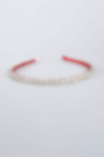 Red Embellished Handmade Hairband For Girls by CHOKO at Pernia's Pop Up Shop