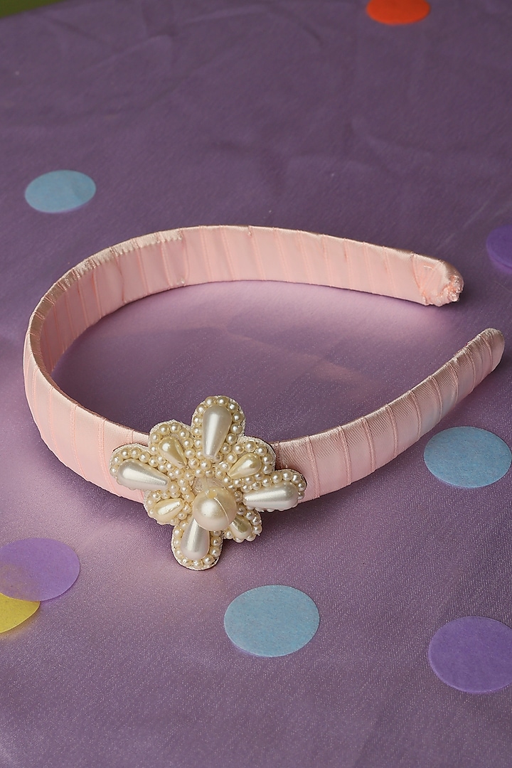 Pink Embellished Hairband For Girls by CHOKO