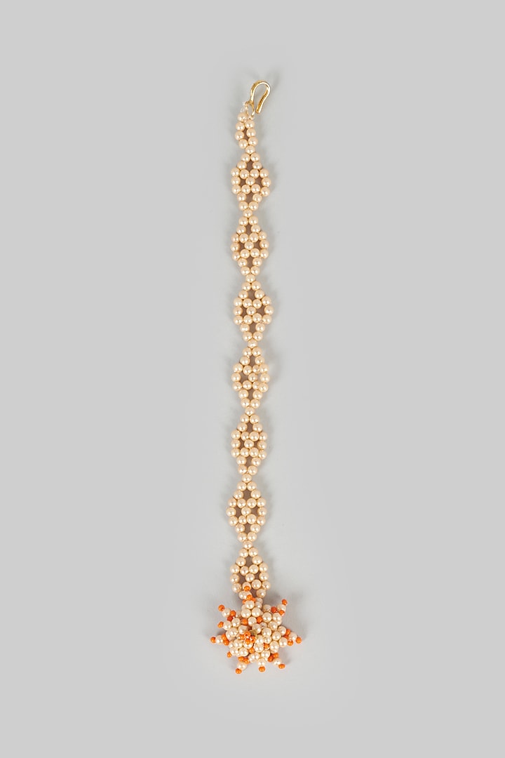 Orange Beaded Necklace Set For Girls by CHOKO at Pernia's Pop Up Shop