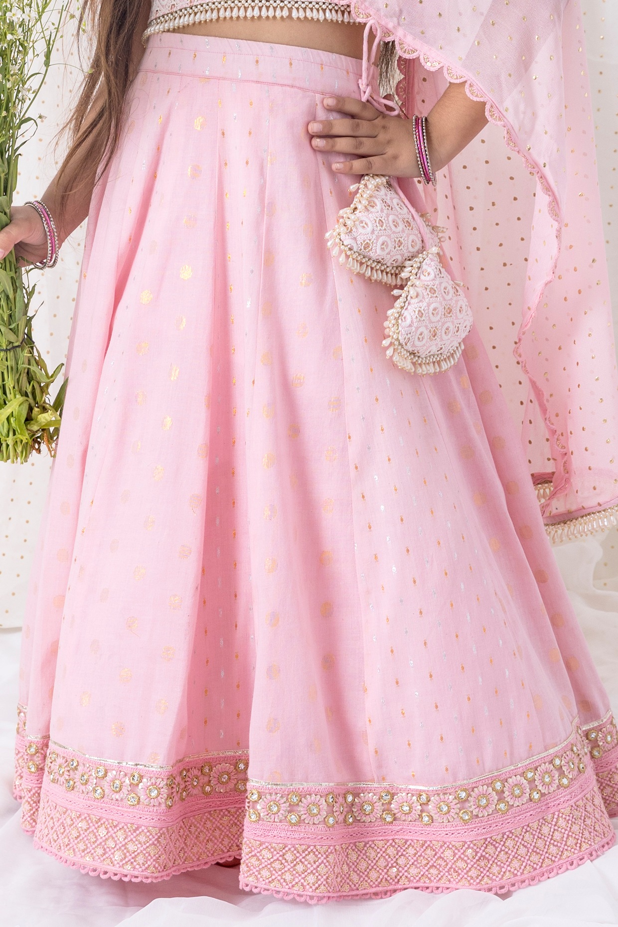 Ladies Pink Lehenga Set at 2399.00 INR in Surat | Pratiksha Fashion