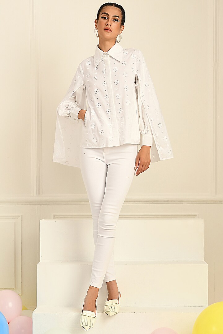 White Cotton Top by Choje at Pernia's Pop Up Shop