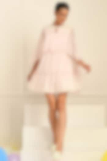 Pastel Pink Chiffon Mini Dress by Choje at Pernia's Pop Up Shop