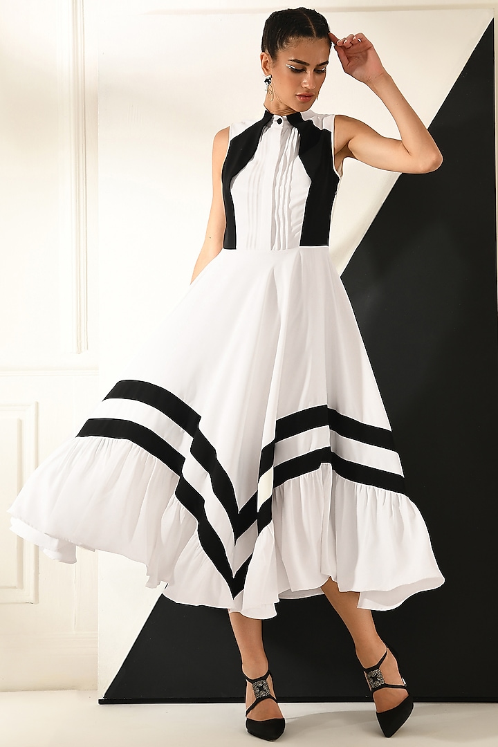 White Lucia Midi Dress by Choje
