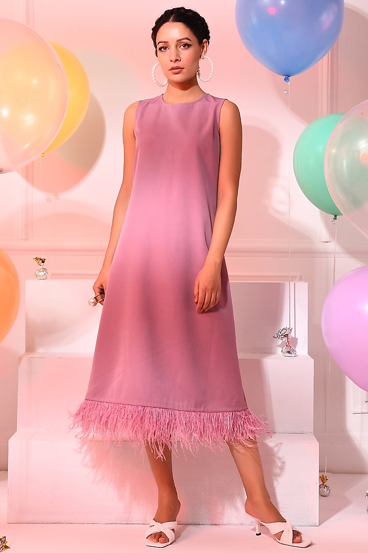 Onion Pink Crepe Dress by Choje