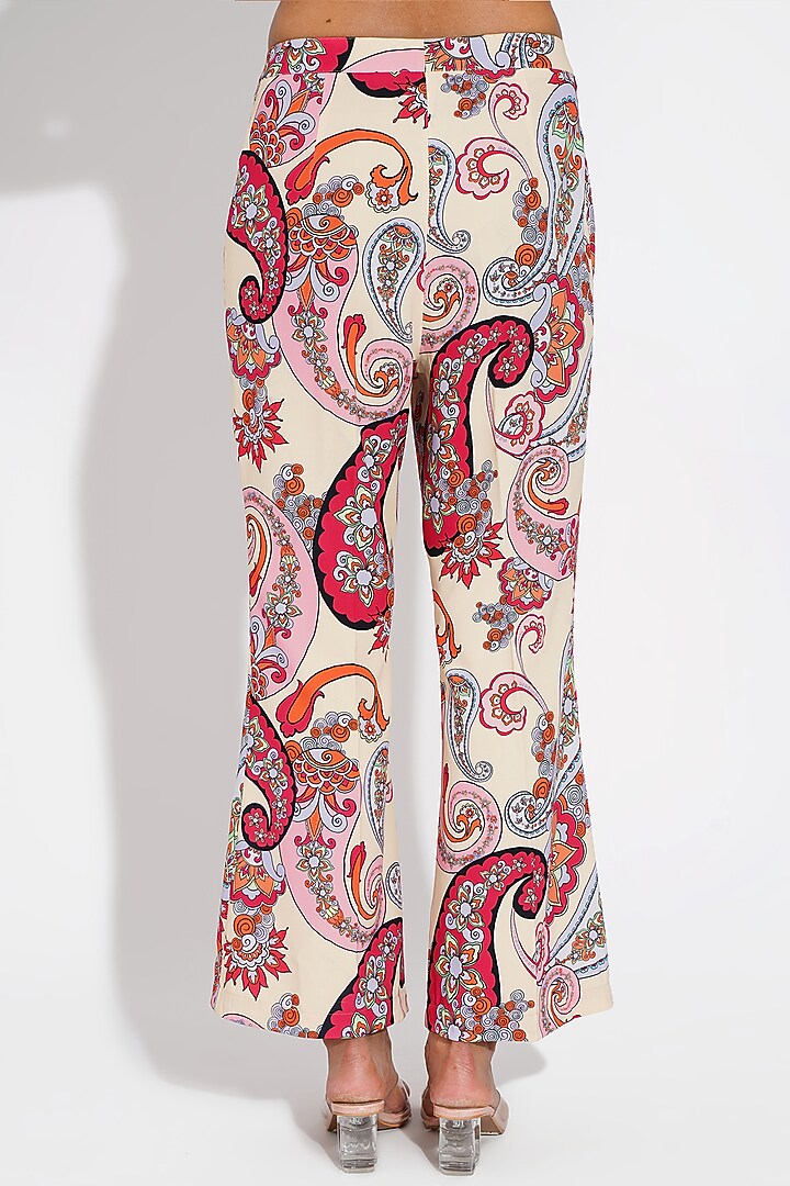 Lime Yellow Paisley Printed Pants by Choje at Pernia's Pop Up Shop