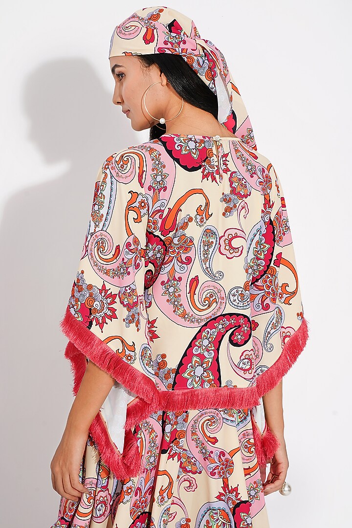 Lime Yellow Printed Kaftan Top by Choje at Pernia's Pop Up Shop