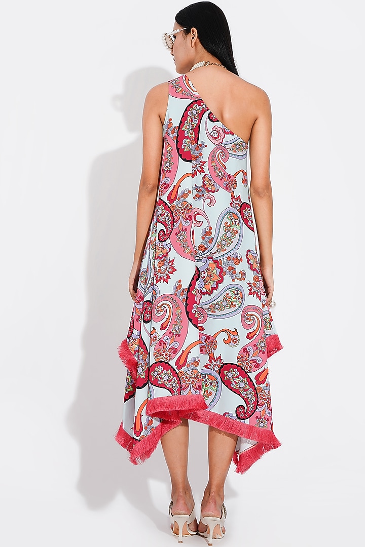 Mint Blue Paisley Printed Summer Dress by Choje at Pernia's Pop Up Shop
