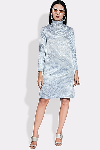 Powder Blue Printed Dress by Choje