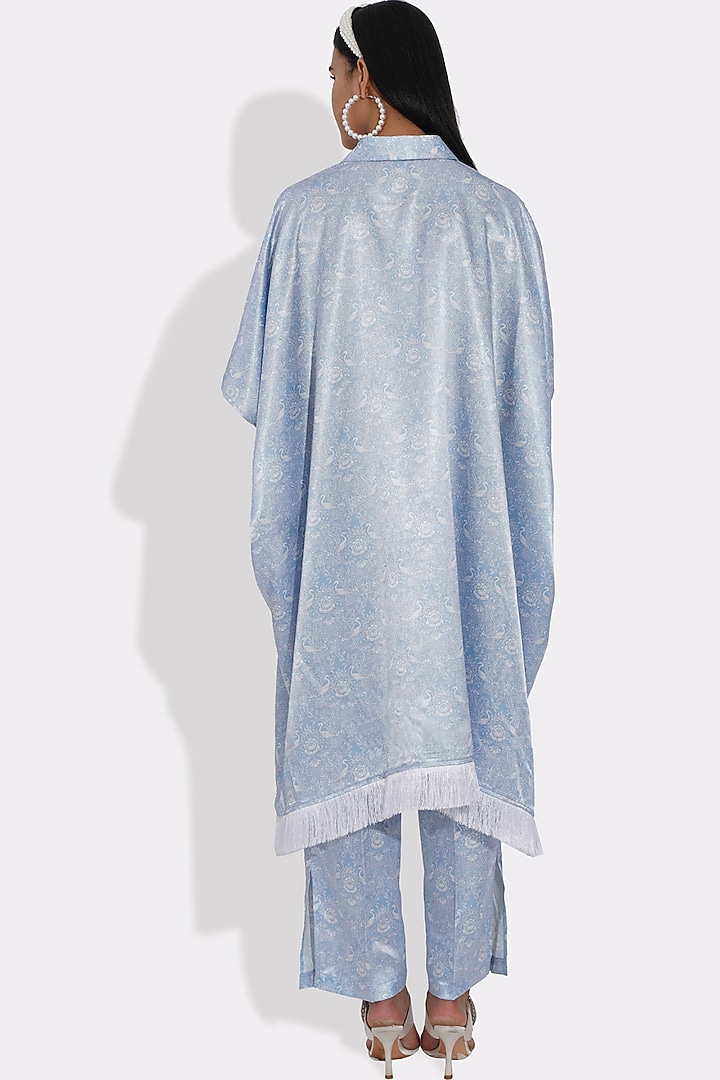 Powder Blue Printed Kaftan by Choje at Pernia's Pop Up Shop