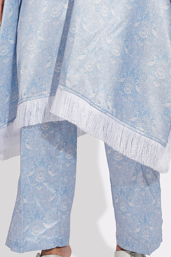 Powder Blue Printed Kaftan by Choje at Pernia's Pop Up Shop