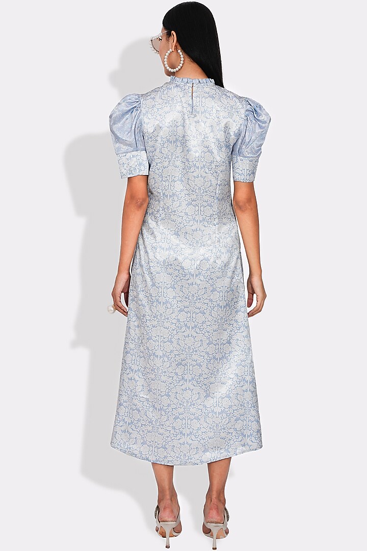 Powder Blue Summer Dress With Print by Choje at Pernia's Pop Up Shop