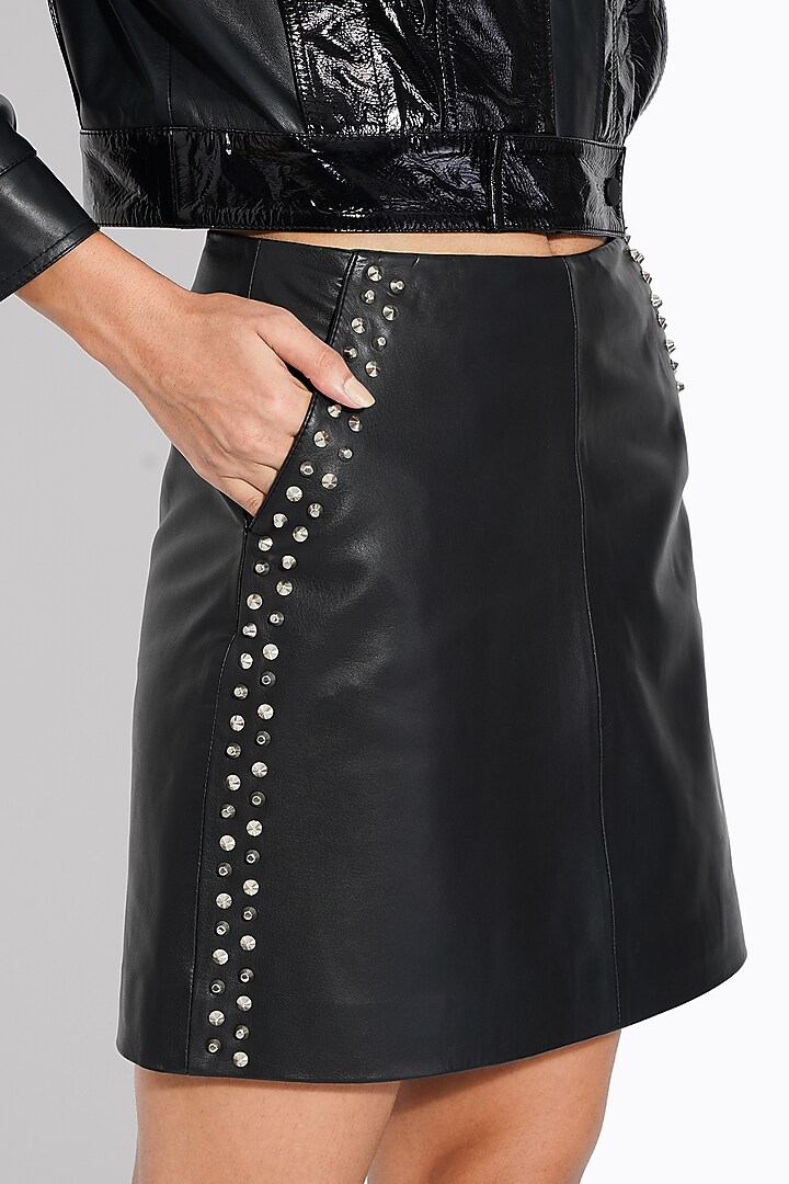 Black Leather Skirt by Choje at Pernia's Pop Up Shop