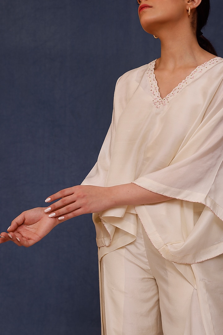 White Silk Co-Ord Set by Chokhi Chorri at Pernia's Pop Up Shop