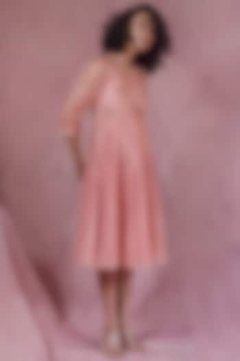 Light Pink Pleated Dress by Chokhi Chorri