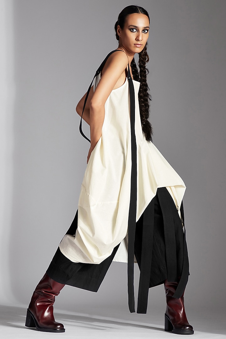 White Cotton Deconstructed High-Low Top by Chola at Pernia's Pop Up Shop