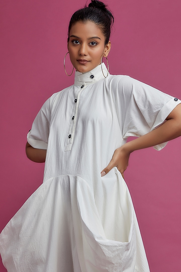 Ivory Organic Cotton Vacation Dress by Chola at Pernia's Pop Up Shop