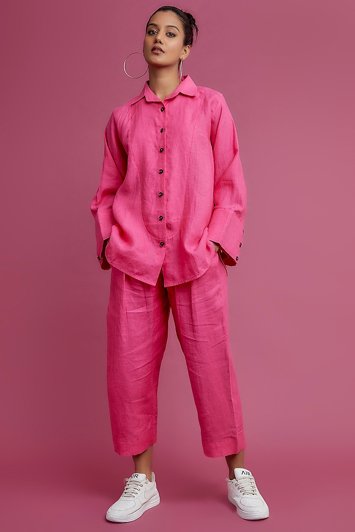 Pink Linen Shirt by Chola