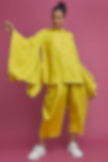 Yellow Linen Shirt by Chola at Pernia's Pop Up Shop