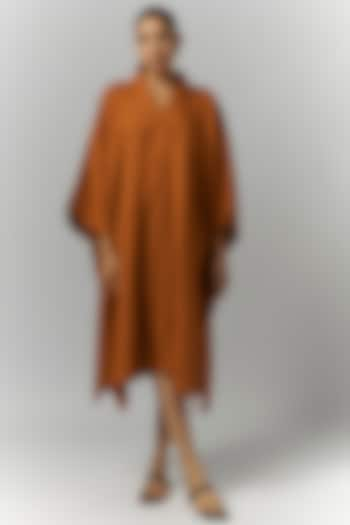 Orange Linen Kaftan Dress by Chola at Pernia's Pop Up Shop