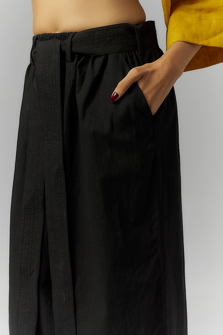 Black Organic Cotton Trousers by Chola at Pernia's Pop Up Shop