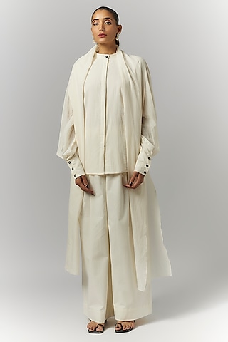 White Organic Cotton Shirt by Chola